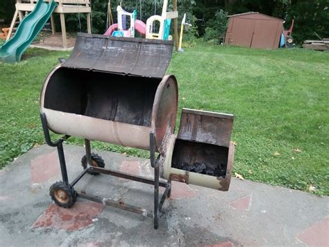 My husband likes it so much that he had me buy 4 more, one for each of his sisters. WIP Offset smoker grill from 55 gallon drum, drum from old ...