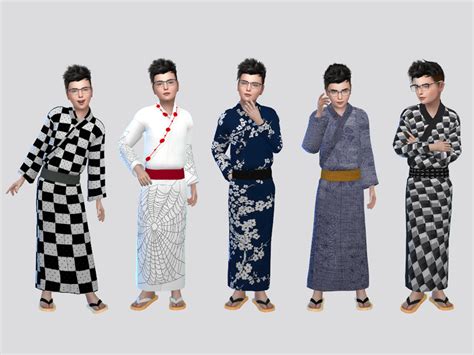 Festival Yukata Outfit For Boys By Mclaynesims At Tsr Sims 4 Updates
