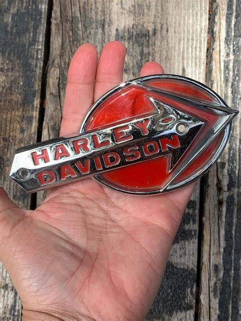 Harley Davidson Motorcycle Tank Emblem Boardwalk Vintage