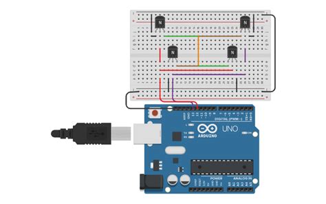 Circuit Design Using 2 Pins Tinkercad