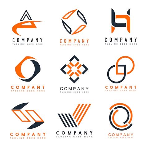 Free Vector Set Of Company Logo Design Ideas Vector