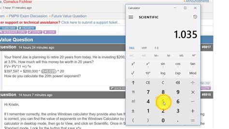 How To Use Windows Calculator For Exponent Youtube
