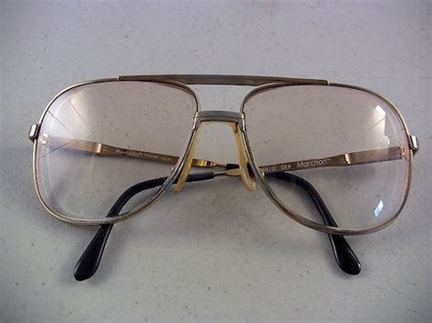 vintage aviator eyeglass frames gold ep by eclectiquesboutique