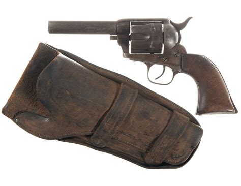 Colt Single Action Army 44 Rimfire Revolver With Holster And Factory