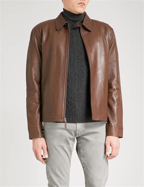 Ralph Lauren Mens Leather Jacket F