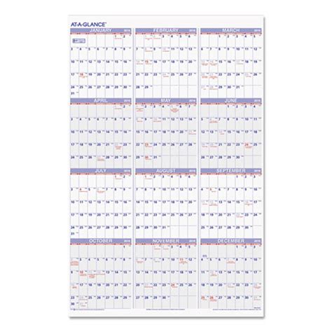 Yearly Wall Calendar Ultimate Office