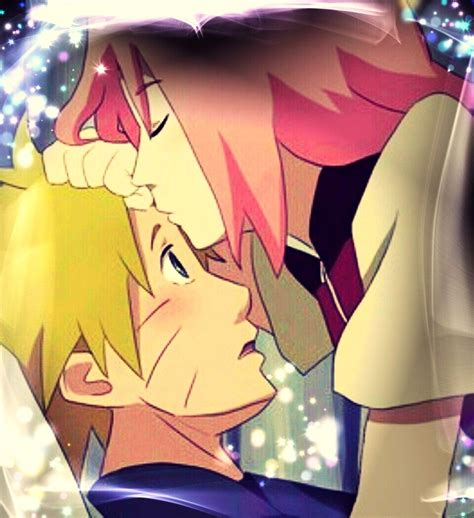 Sakura Kiss Naruto On Forehead I Live With Youns Shippuden Casais Bonitos De Anime Animes