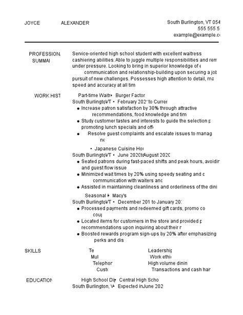 Create A Top High School Student Resume Templates Tips And Examples