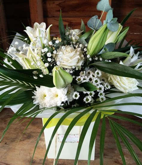 White Rose And Lily Bouquet The Little Flower Shop Flower Delivery Uk