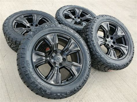 20 Dodge Ram 1500 Black Oem 2023 2024 And Nitto Ridge Grappler Tires