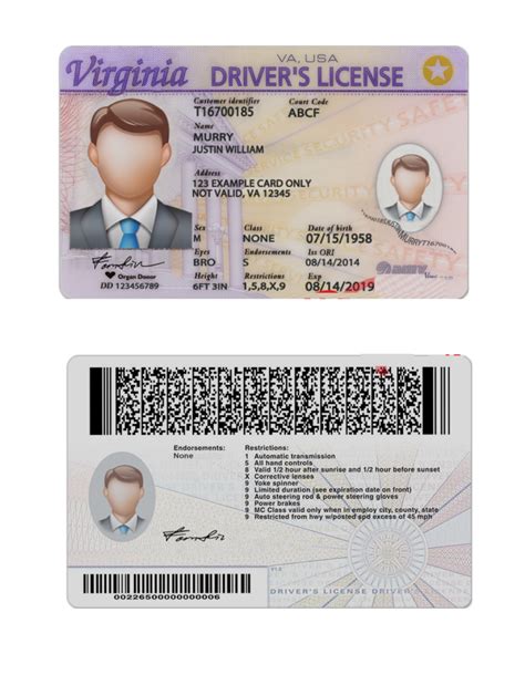 Virginia Driver License Psd Template Multi Version Webchinhto