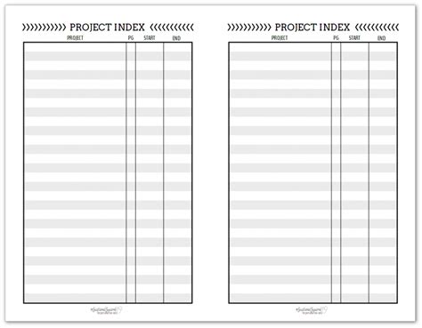 Black And White Project Planner Printables Scattered Squirrel
