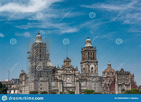 Restoration Of The Mexico City Cathedral Stock Photography