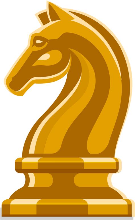 ícone De Xadrez De Cavaleiro De Cavalo De Ouro 19002970 Png