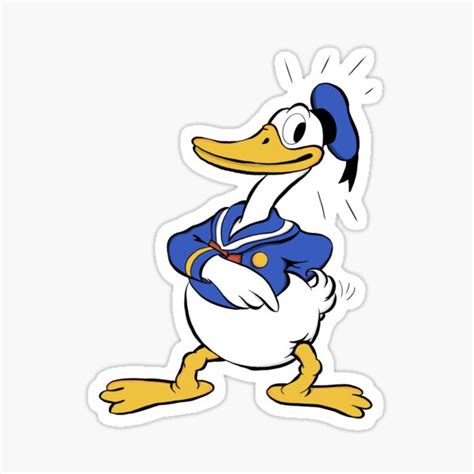 Donald Duck Vintage Sticker By Kiramrob Redbubble