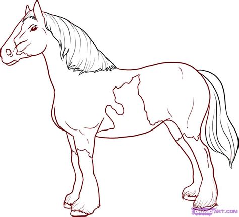How To Draw A Horse Step By Step Farm Animals Animals Free Online
