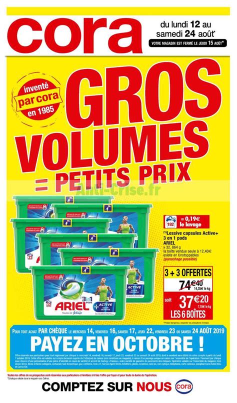 Catalogue Cora Du 26 Juillet Au 24 Août 2019 Gros Volumes