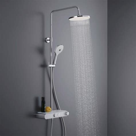 duravit shower systems colonne de douche shelf 1050 minusflow avec mitigeur thermostatique de