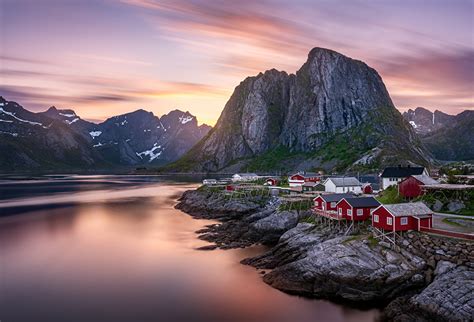 Wallpaper Lofoten Norway Nature Mountains Sunrises And Sunsets