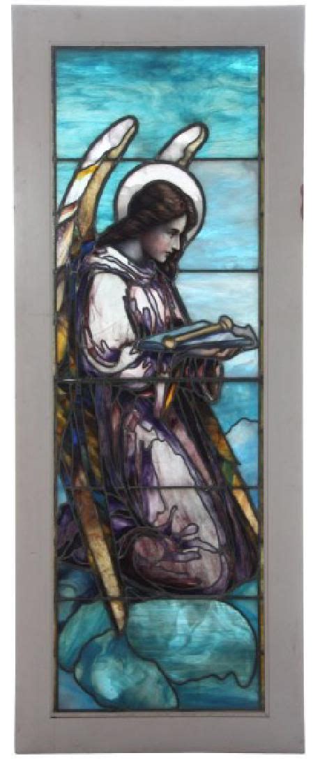 Angel Kneeling J And R Lamb Studios Stained Glass Window 1 Of 4