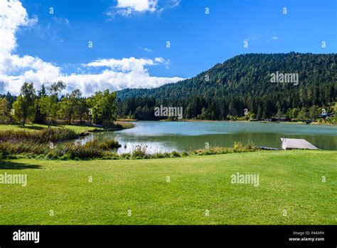 Lake Wildsee At Seefeld In Tirol Austria Europe Stock Photo Alamy
