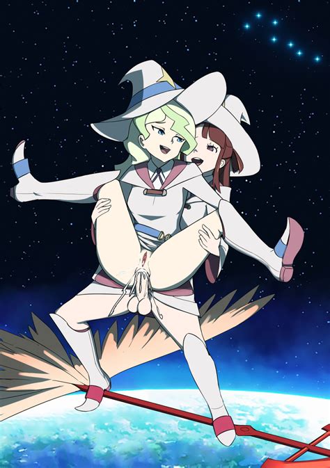 Rule 34 1futa 1girls Akko Kagari Anal Anal Sex Bangs Bottomless Broom