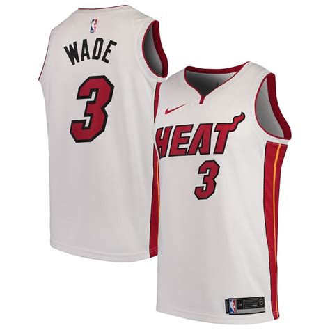 Miami Heat Dwyane Wade Nike White Replica Swingman Jersey Association