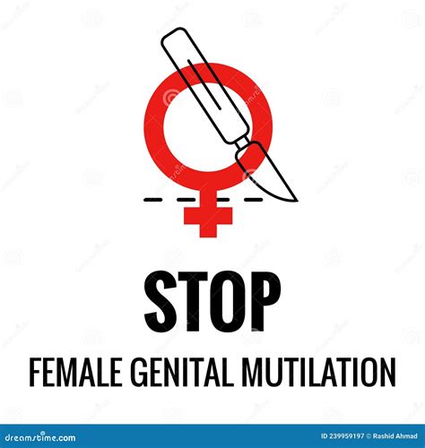 Stop Female Genital Mutilation Stop Fgm Control Fgmfgm Slogans Stock Illustration