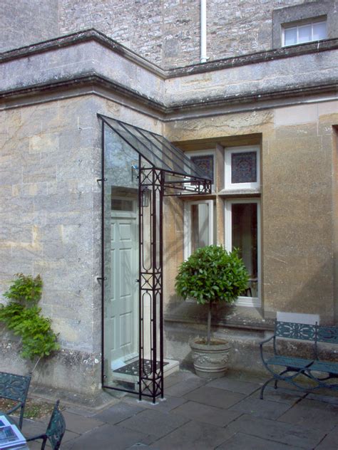 Wall bars used to act as grab rails. Porches & Canopies | Ironart of Bath