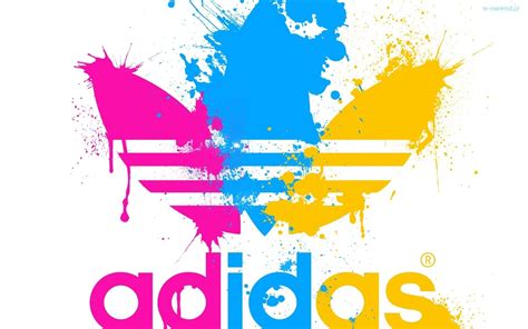 Blue Pink And Yellow Adidas Logo Hd Wallpaper Wallpaper Flare