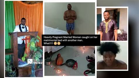 Zambian Husband Caught Pregnant Wife Martha Cheating With Pastor
