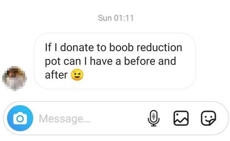 Sleazy Men Bombard Singleton Offering Money For Breast Reduction Op