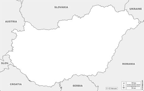 Vi apprestate a viaggiare in ungheria? Ungheria mappa gratuita, mappa muta gratuita, cartina muta ...