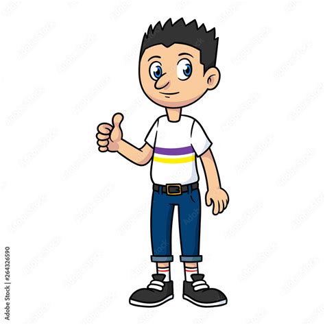 Cartoon Tall And Skinny Male Character Stock Vector Adobe Stock