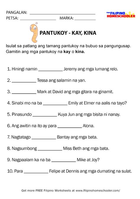 Free Pantukoy Worksheets Kay Kina — The Filipino Homeschooler