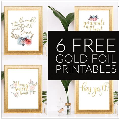 Find free, high resolution home decor photos and interior design pictures for commercial use. 6 Free Gold Foil Home Decor Printables - Printables 4 Mom
