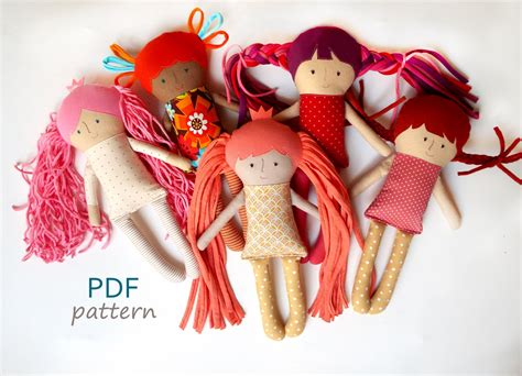 Diy Rag Doll Sewing Pattern Pdf Stuffed Toy For Newborn Etsy