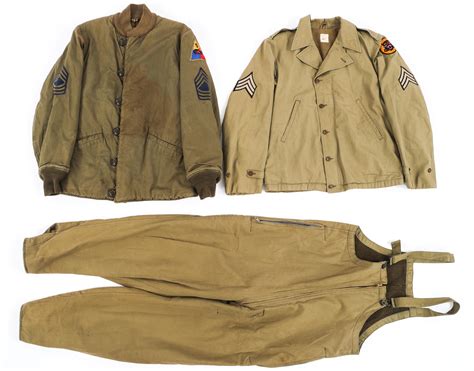 At Auction Wwii Us Tanker Destroyer M41 Jacket And Coveralls