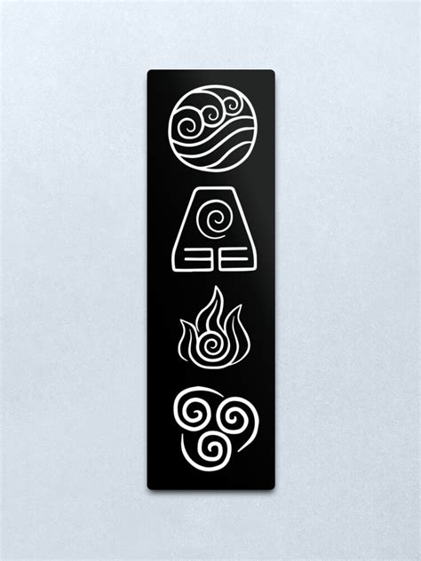 Avatar The Four Elements Metal Print For Sale By Daljo Redbubble