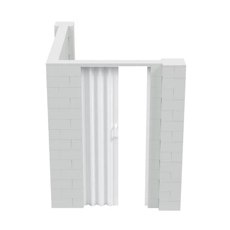 buy everblock 6 x 8 x 7 l shaped wall kit with accordion door 3 x 7 doorway modular