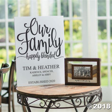 Instead of giving gifts to each other, invest in a child or family in need by giving through a charitable organization such as compassion international. Blended Family Sand Ceremony Photo Frame | Blended family ...