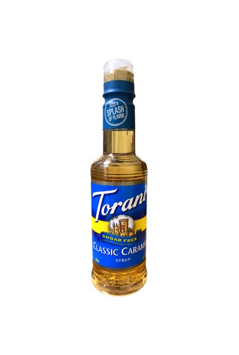 Torani Sugar Free Classic Caramel Syrup Zero Calorie Authentic