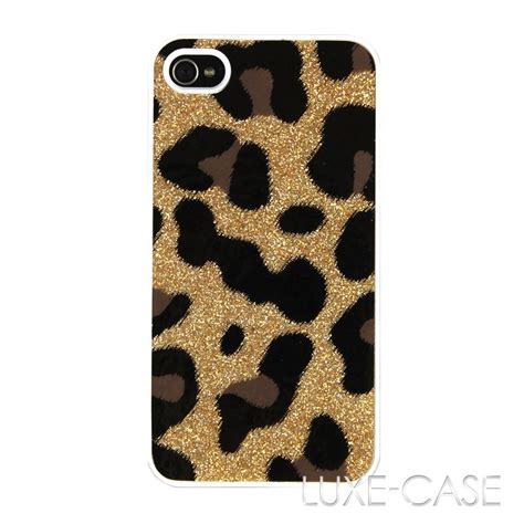 Leopard Animal Print Cheetah Glitter Sparkly Bling Gold Iphone 4 4s