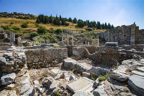 Ephesus Landscape Photography Of Ancient City Ruins Background Ephesus