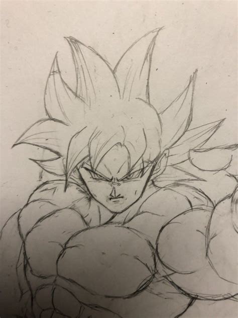 Goku Ultra Instinct Mastered Dibujos Bocetos Y Dibujo De Goku