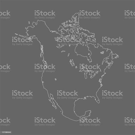 Karte Von Nordamerika Stock Vektor Art Und Mehr Bilder Von Abstrakt