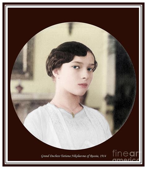 Grand Duchess Tatiana Nikolaevna Of Russia 1914 Photograph By Romanov