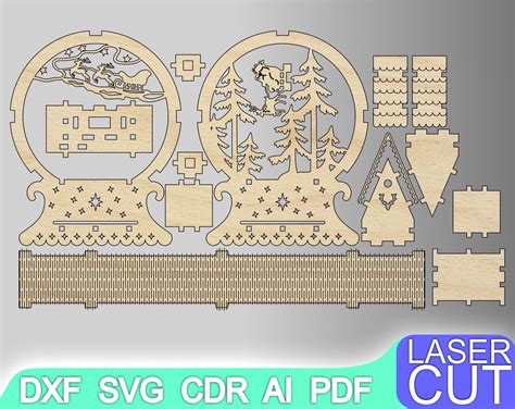 Night Light Laser Cut Files Cnc Router Plans Dxf Svg Cdr Lamp Etsy