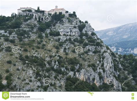 Gourdon Historic Hilltop Monastery France Stock Image Image Of
