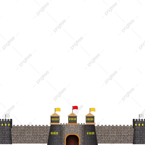 Fortress Hd Transparent Brick Old Fortress With Tower And Flags